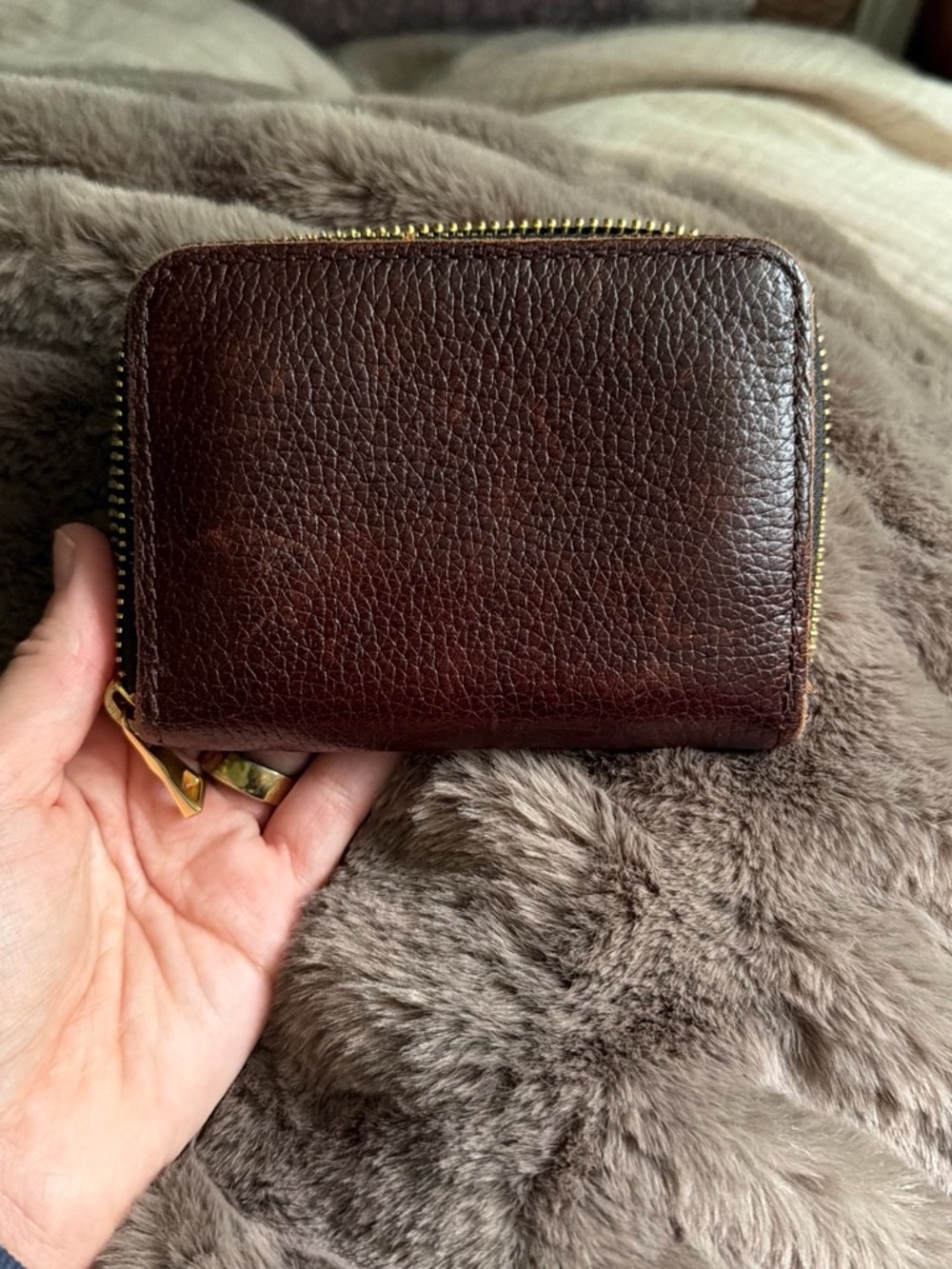 Portland Leather Brown Zip Wallet - Picture 3 of 3